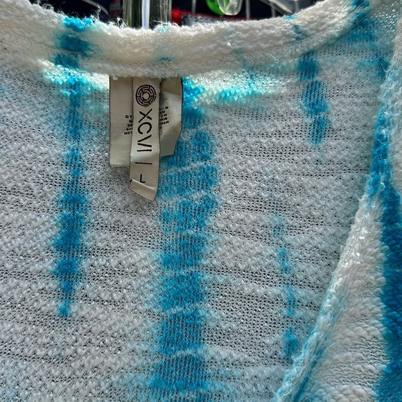 XCVI SWIMSUIT cover/tunic size large blue & white - Picture 5 of 7